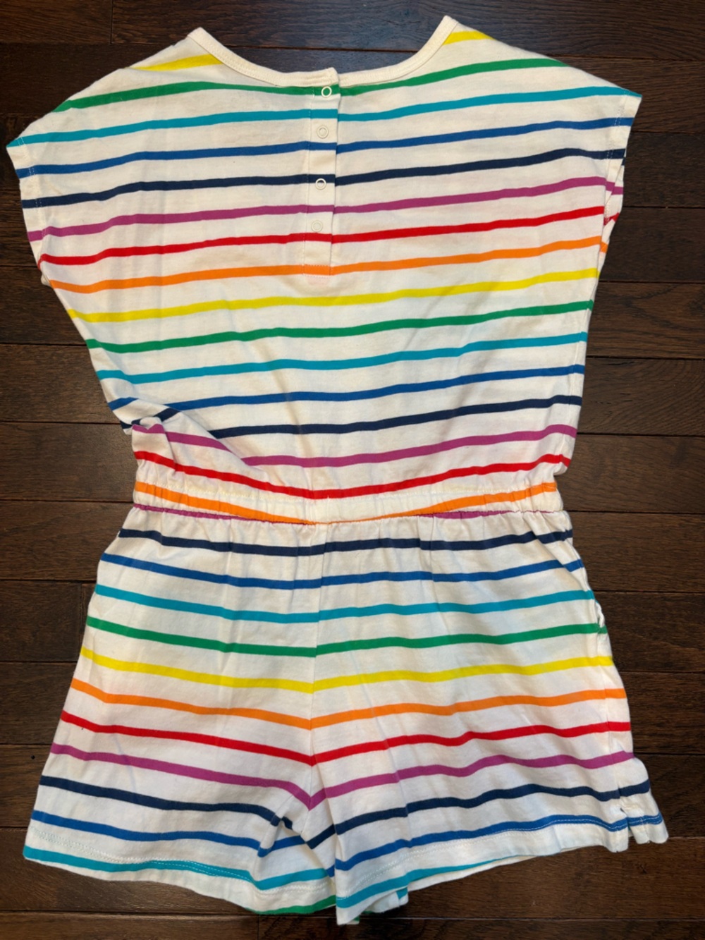 Primary Girls Rainbow Stripe Sleeveless Romper Size 10 100% Cotton - Picture 3 of 9
